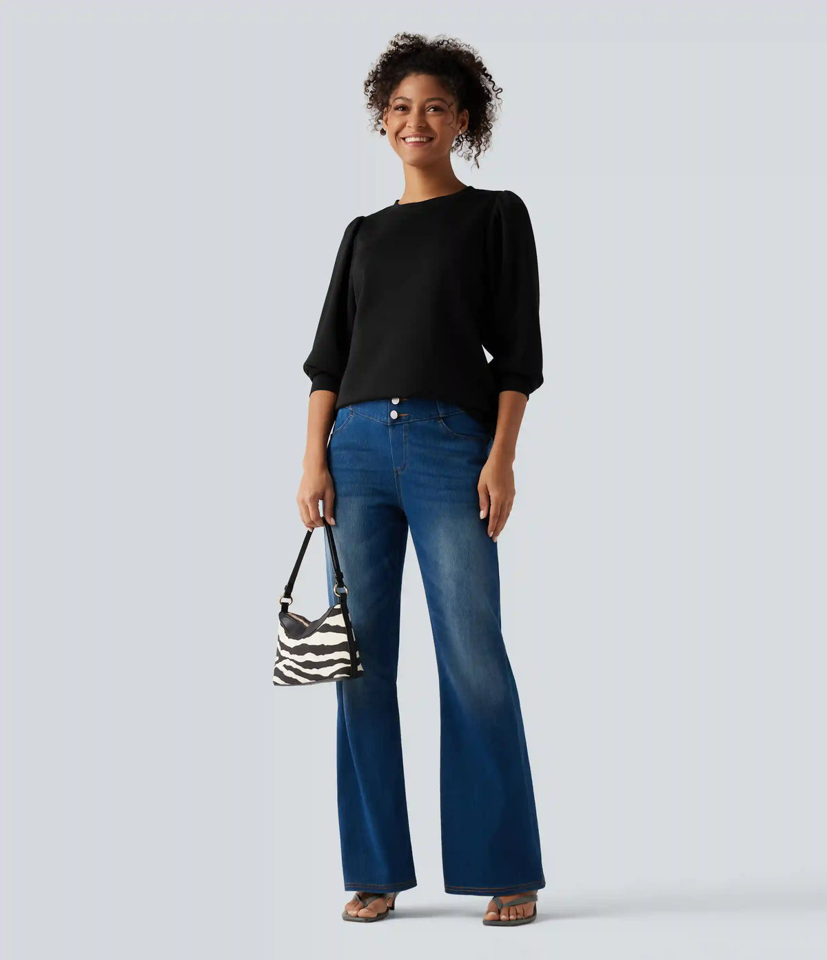 Round Neck Long Sleeve Casual Top