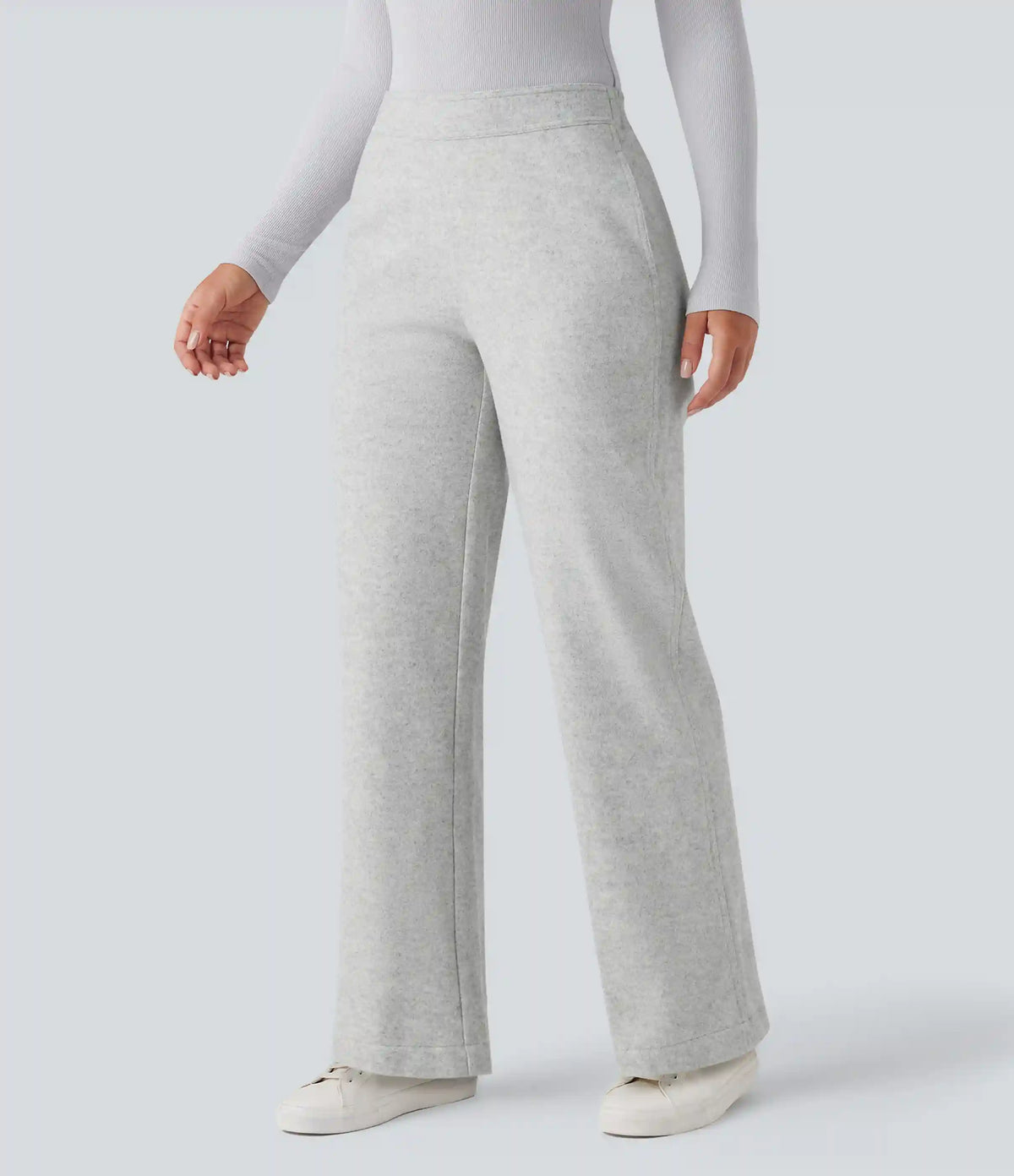 Mid Rise Straight Leg Work Pants with Pockets