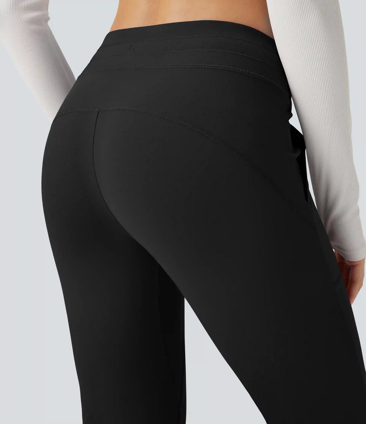 DayStretch Mid Rise Drawstring Slim Casual Flare Pants with Pockets