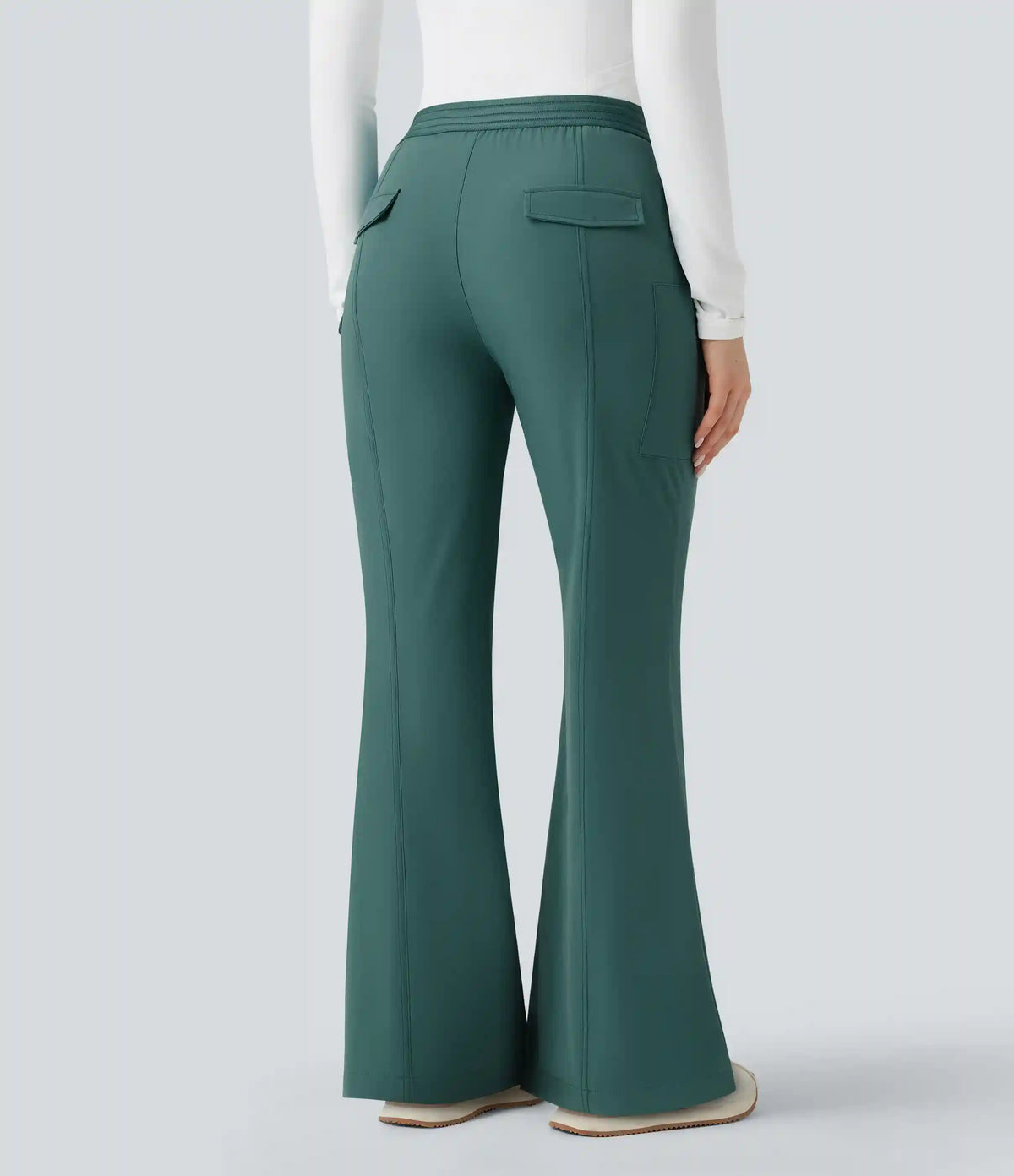 Water Repellent Abrasion-Resistant Low Rise Hiking Bootcut Pants with Pockets