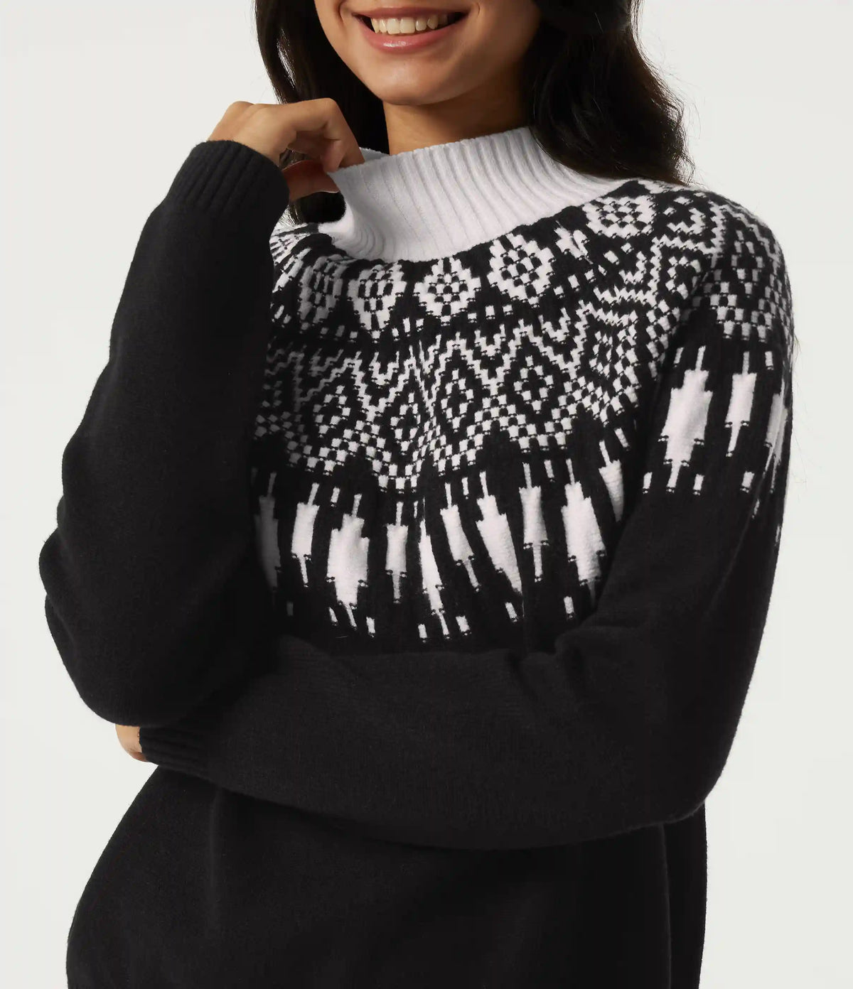 High Neck Long Sleeve Casual Sweater