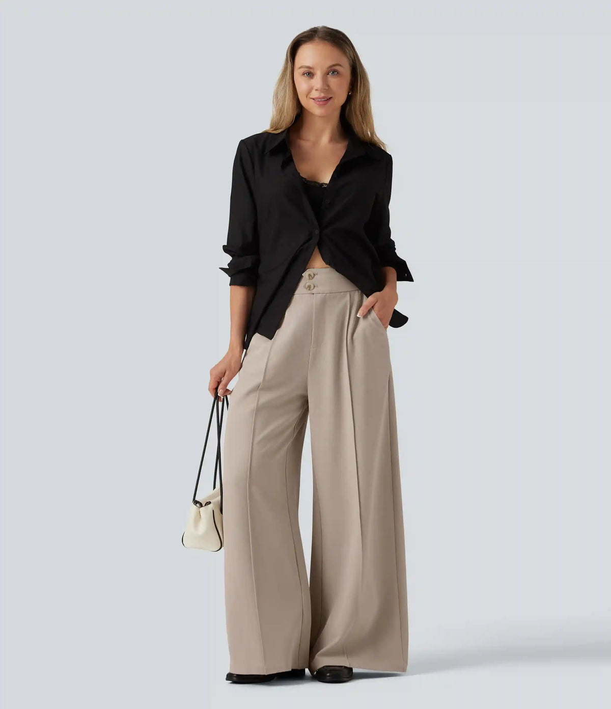 High Waisted Baggy Work Pants with Pockets
