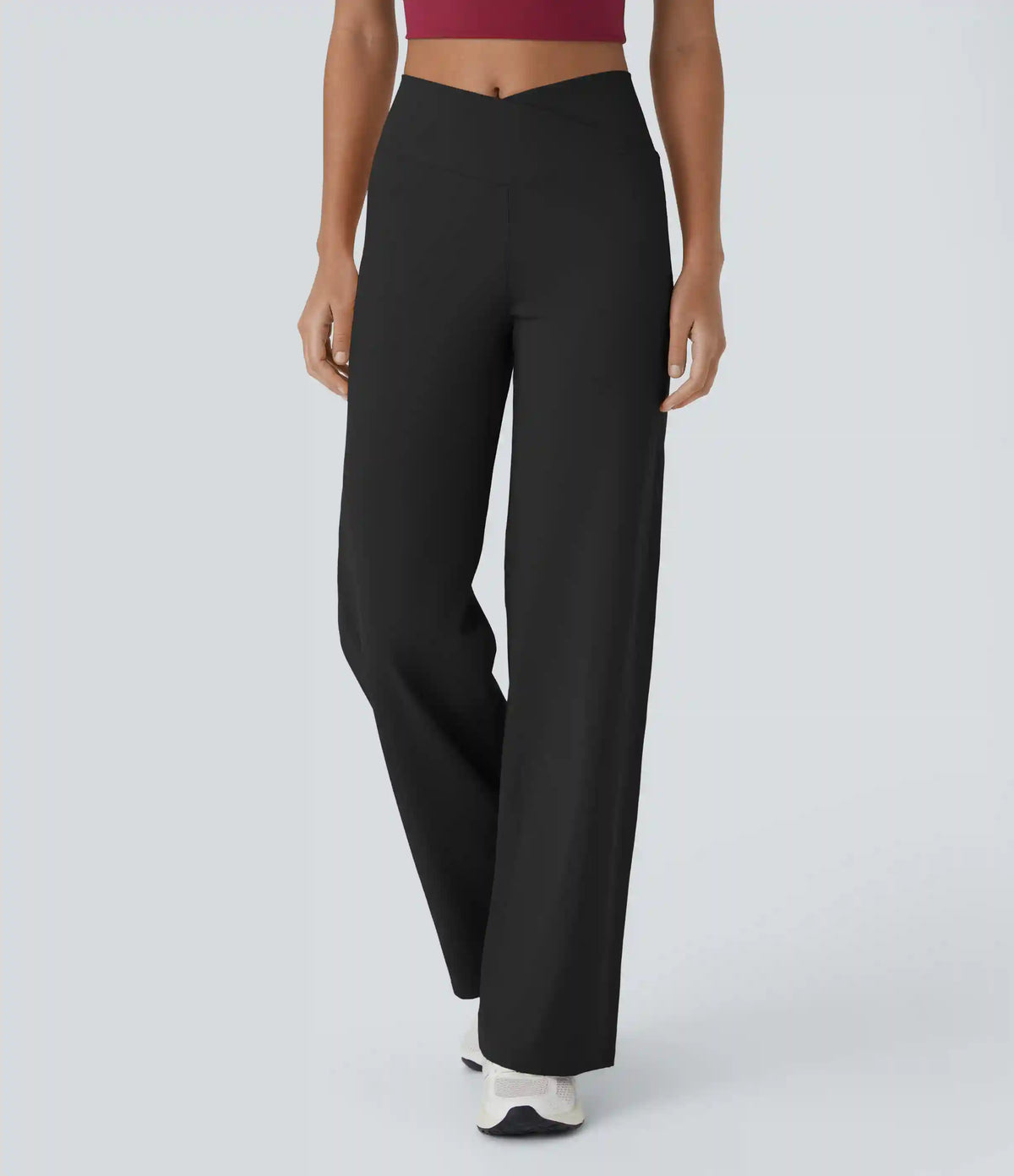 DayStretch Crossover High Waisted Pocket Wide Leg Yoga Pants