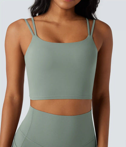 Halara UltraSculpt™ Double Straps Twisted Backless Cropped Yoga Tank Top