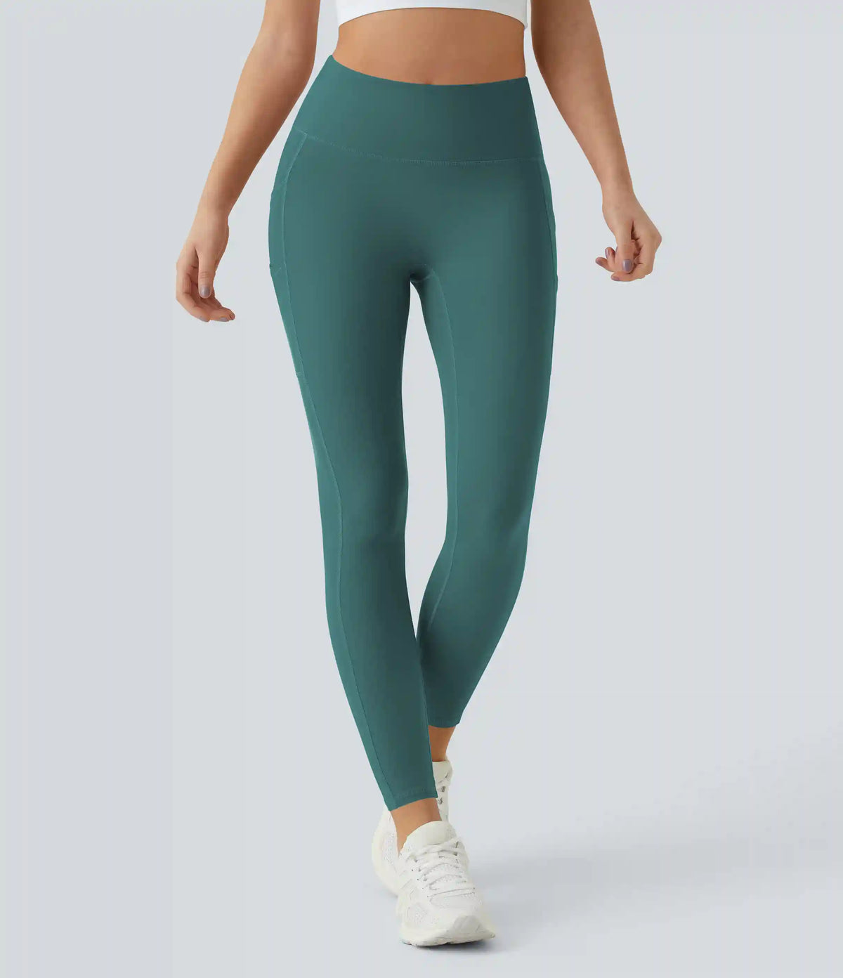 SoftlyZero™ High Waisted Double Pockets Plain Leggings