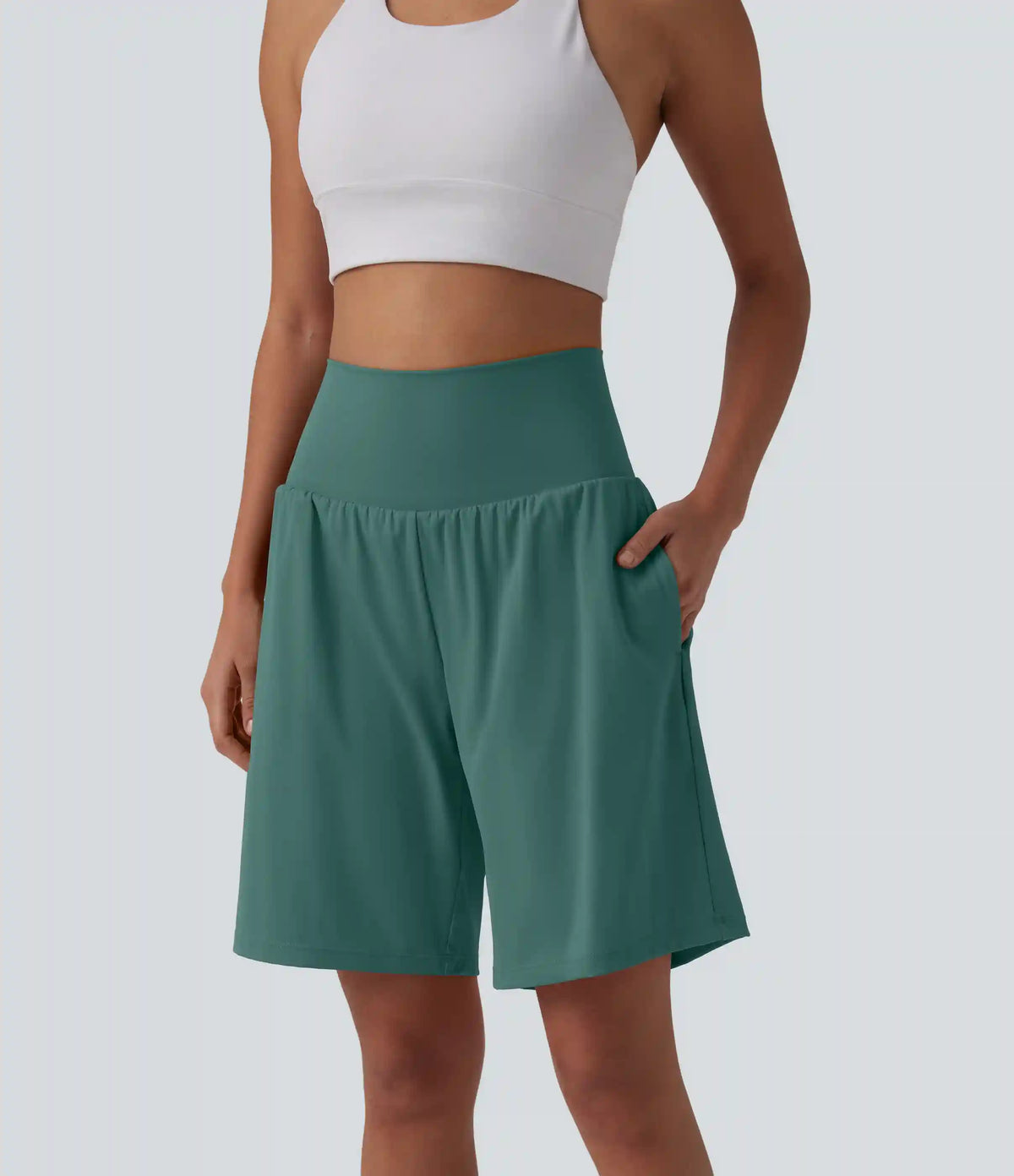 SoftlyZero™ Airy Super High Waisted 2-in-1 InstantCool Yoga Shorts 9" with Pockets