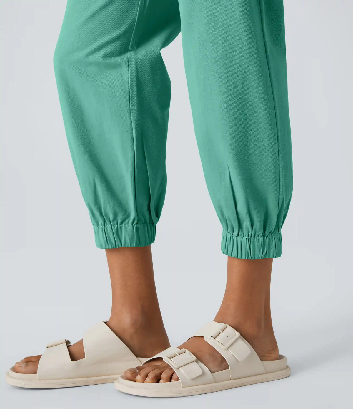 Mid Rise Casual Joggers with Pockets