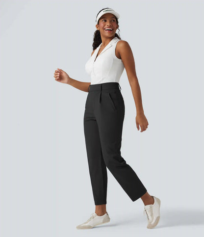 High Waisted Quick Dry Golf Pants with Pockets-Golf Tee-UPF40+
