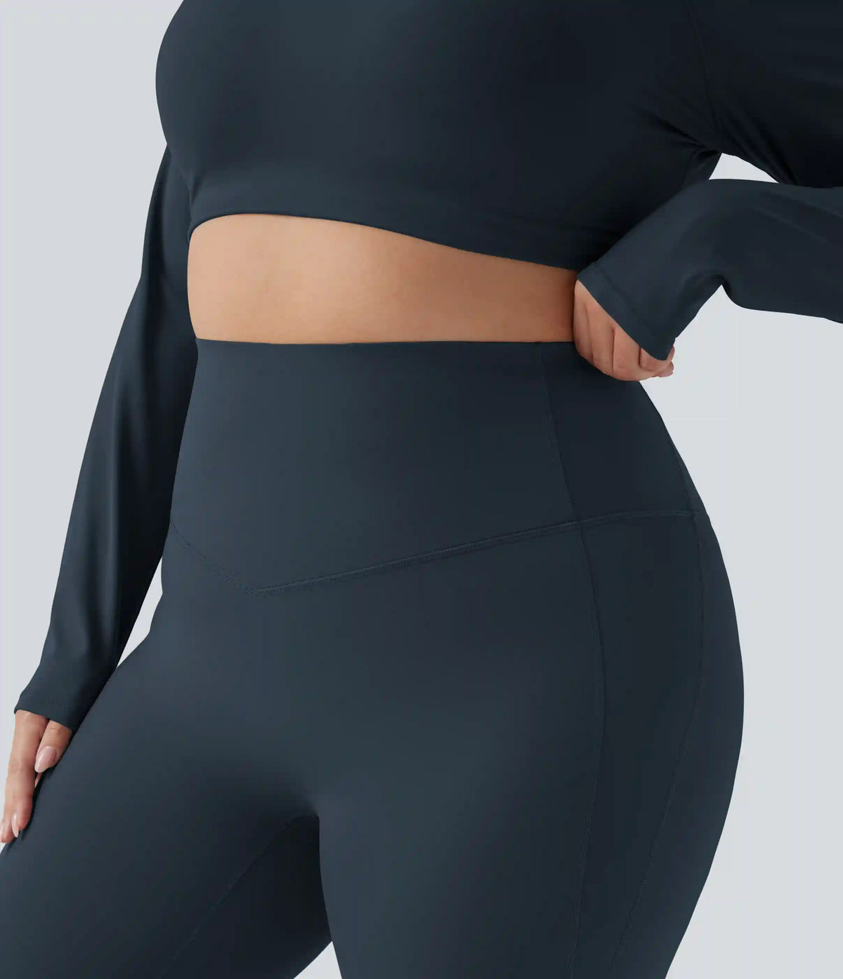 Halara UltraSculpt™ High Waisted Tummy Control Shaping Yoga Flare Plus Size Leggings