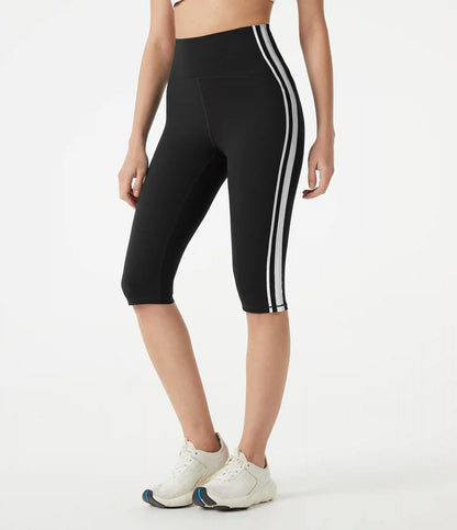 Halara UltraSculpt™ High Waisted Tummy Control Side Stripe Pedal Pusher Yoga Leggings