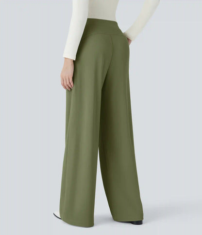 Halara Flex™ High Waisted Body Sculpt Waist-Slimming Pocket Wide Leg Micro Waffle Work Pants