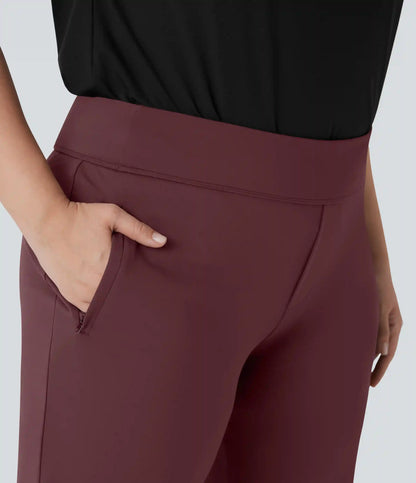 Plus Size Halara Flex™ DayStretch High Waisted Work Flare Pants with Side Zip Pockets