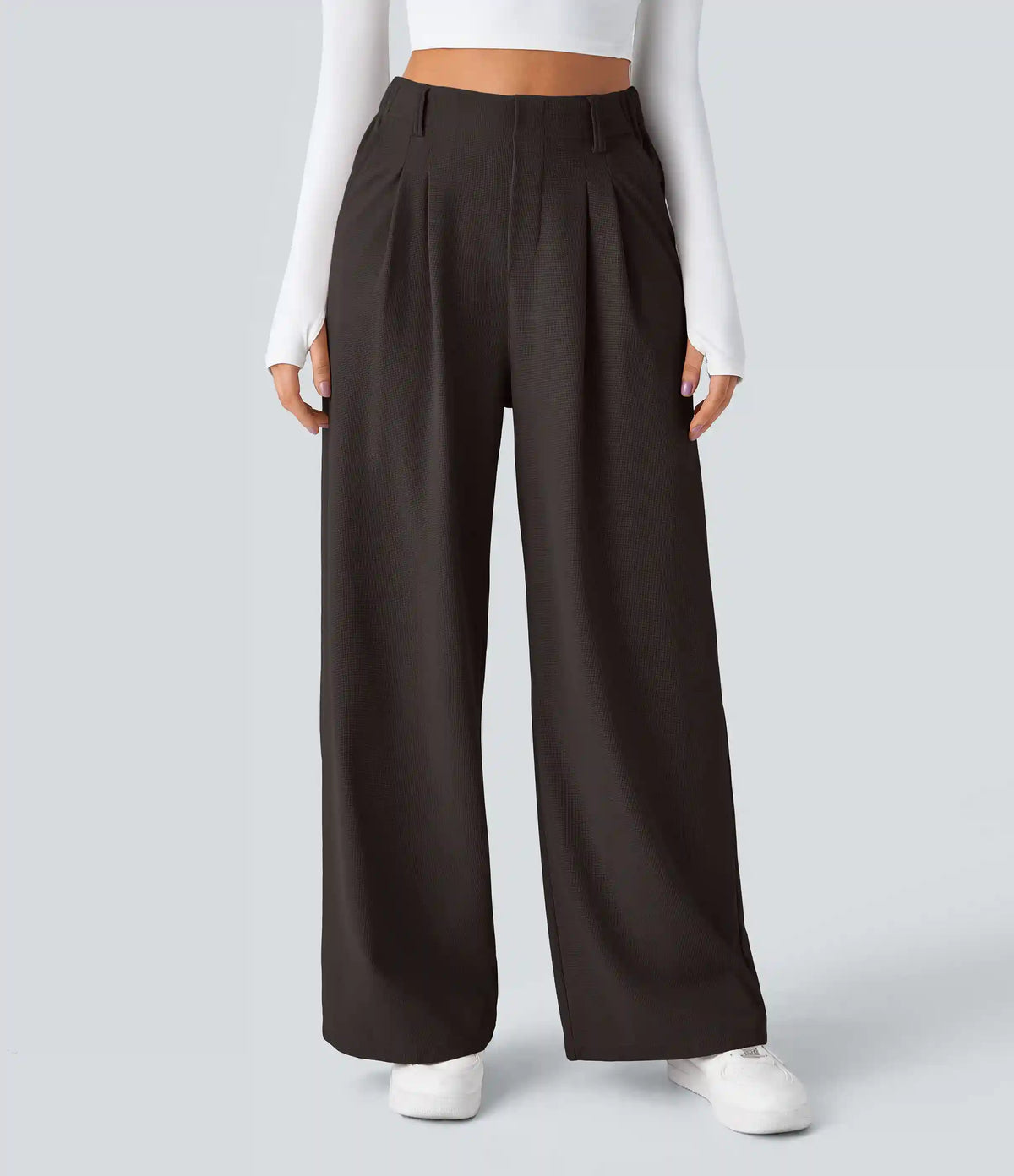 Halara Flex™ High Waisted Pocket Wide Leg Waffle Work Pants