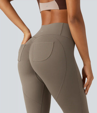 Halara UltraSculpt™ High Waisted Tummy Control Ruched Yoga Leggings with Pockets
