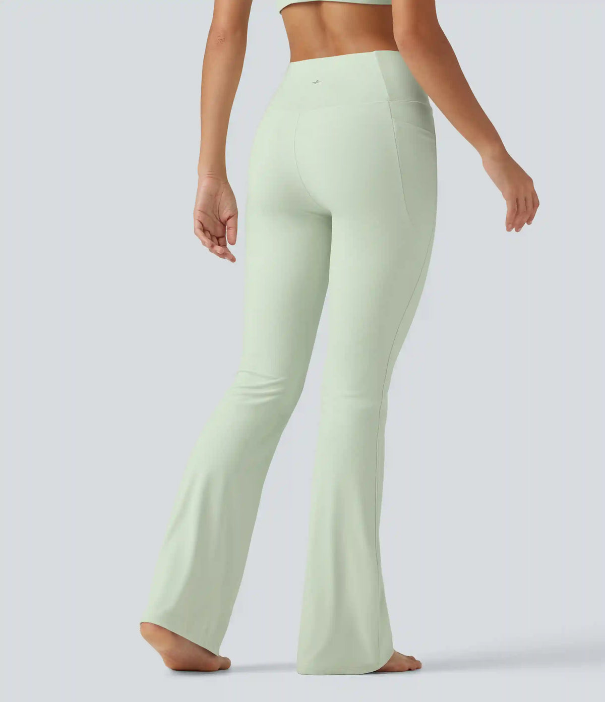 SoftlyZero™ High Waisted Crossover Plain Bootcut Casual Leggings with Pockets-UPF50+