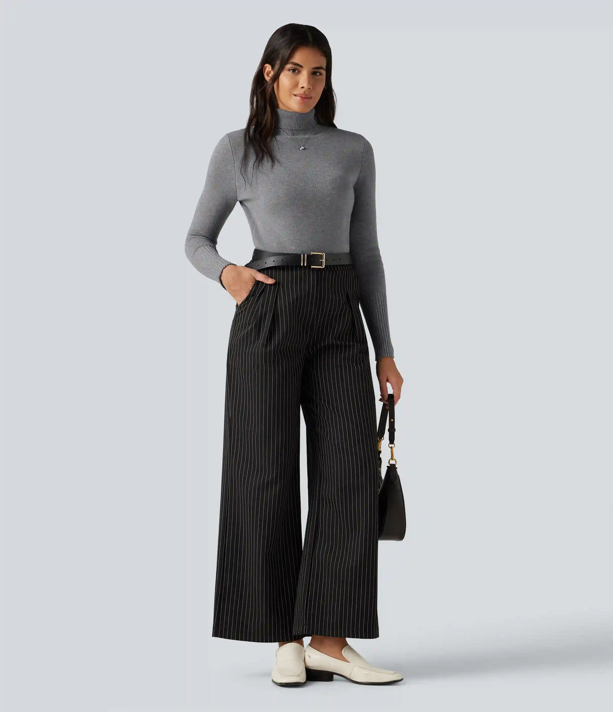 High Neck Long Sleeve Casual Sweater