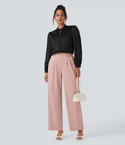 Tie Front Long Sleeve Work Shirt