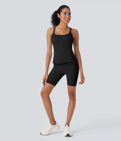 Halara UltraSculpt™ Cool Quick Dry High Waisted Tummy Control Training Biker Shorts 7'' with Pockets-UPF50+