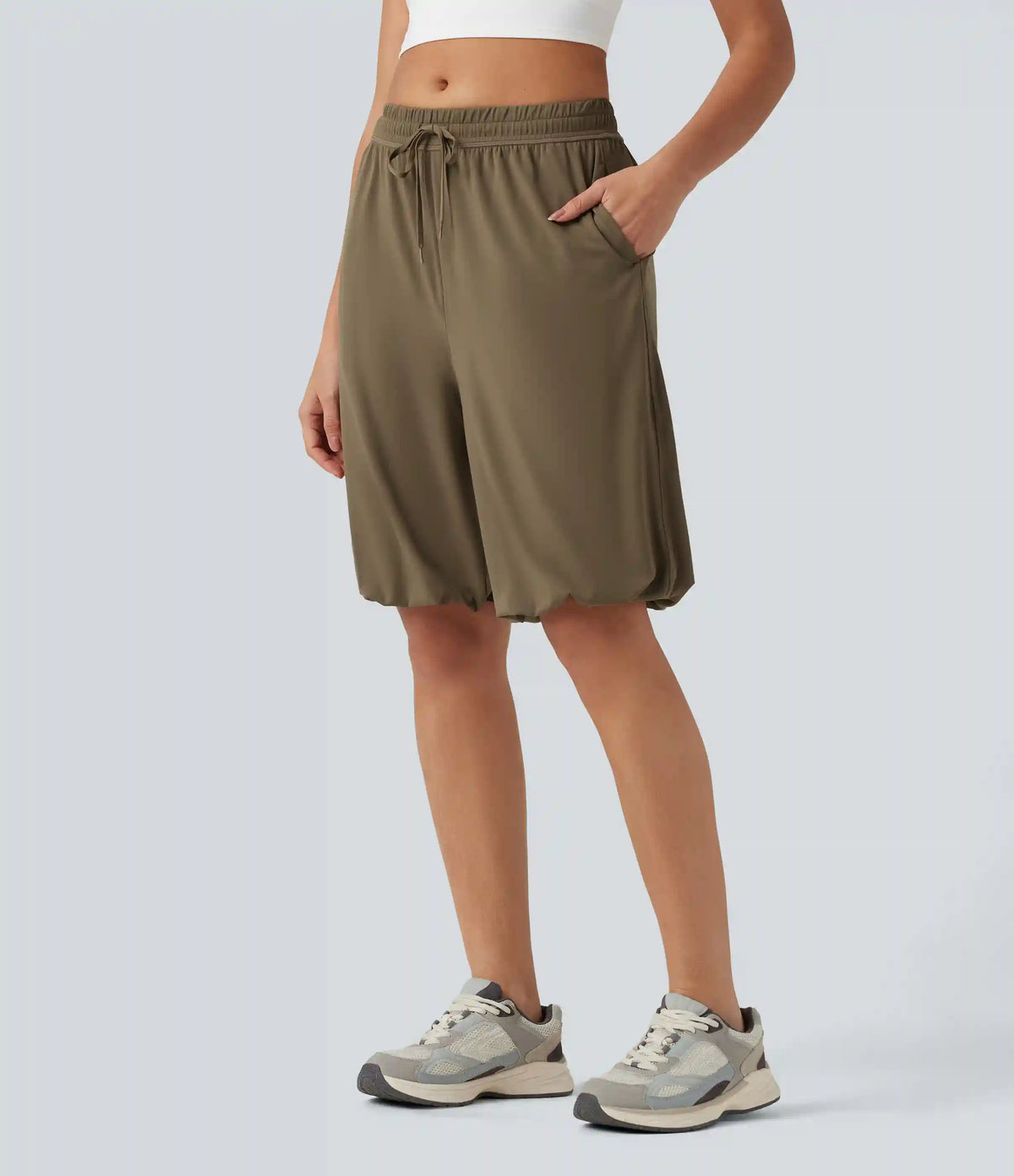 SoftlyZero™Low Rise Drawstring Dance Balloon Shorts with Pockets
