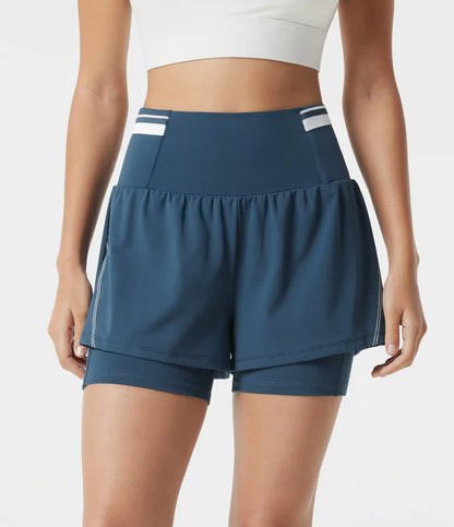 SoftlyZero™ Airy Reflective Super High Waisted Tummy Control 2-in-1 Cool Touch Workout Shorts 5'' with Pockets