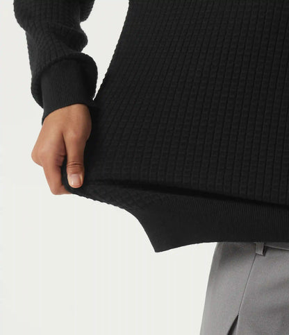 Long Sleeve Waffle Casual Sweater
