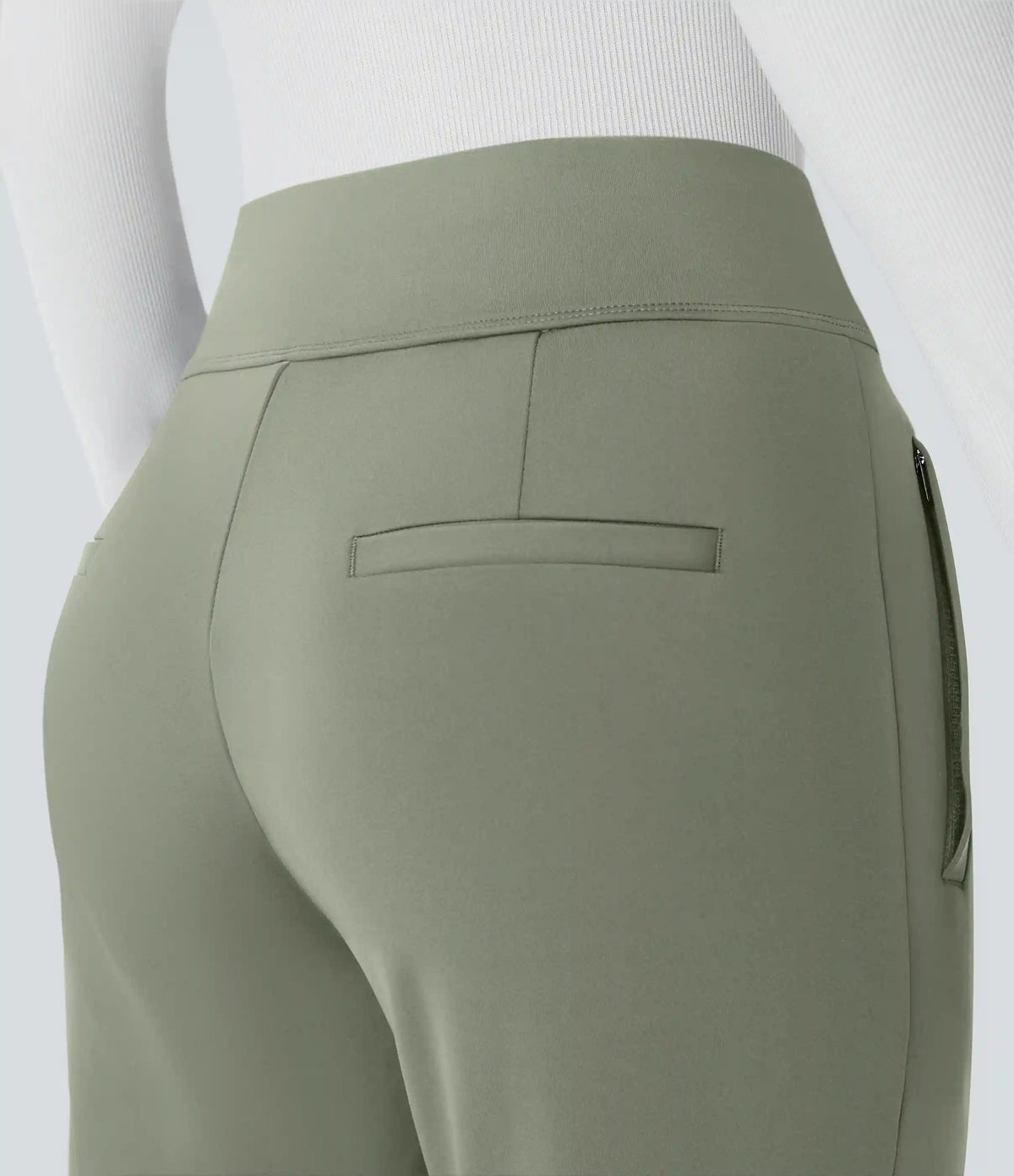 Halara Flex™ DayStretch Mid Rise Side Zipper Pocket Work Flare Pants