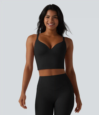 Halara UltraSculpt™ Push-Up Crisscross Adjustable Straps Non-Removable Pad Yoga Tank Top