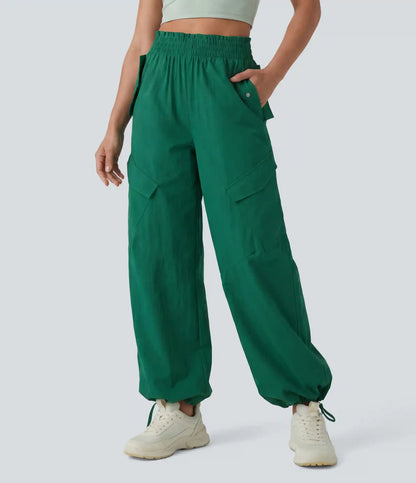 Lettuce Trim High Waisted Workout Cargo Pants with Pockets