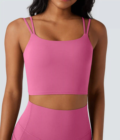 Halara UltraSculpt™ Double Straps Twisted Backless Cropped Yoga Tank Top