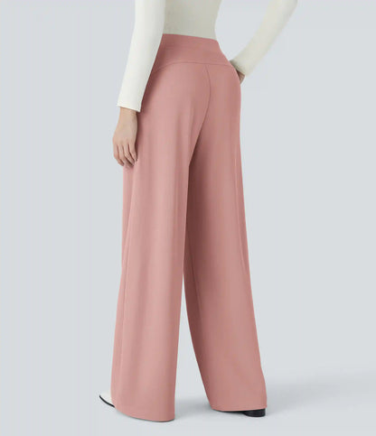 Halara Flex™ High Waisted Body Sculpt Waist-Slimming Pocket Wide Leg Micro Waffle Work Pants