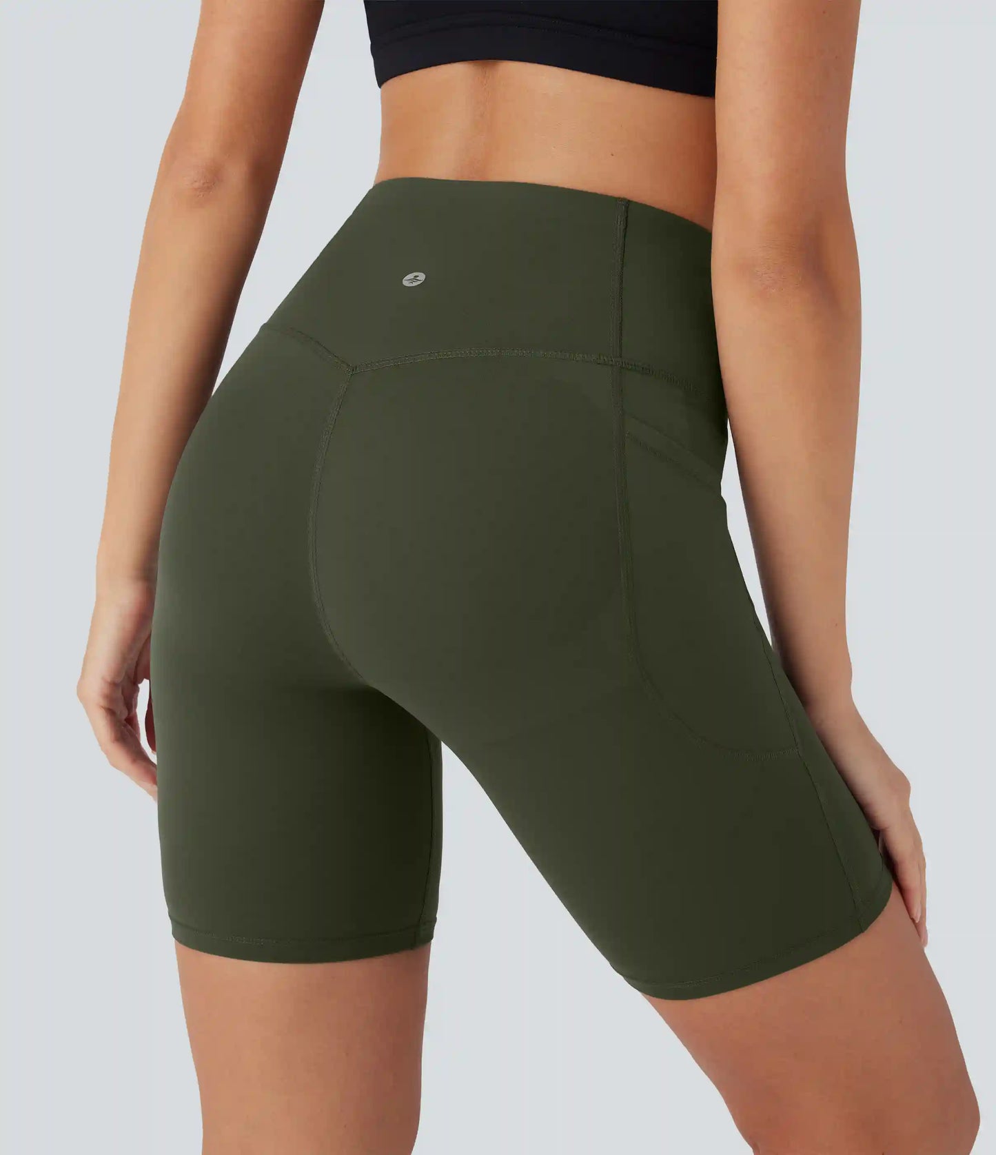 Halara UltraSculpt™ High Waisted Butt Lifting Tummy Control Pocket Shaping Training Biker Shorts 7''