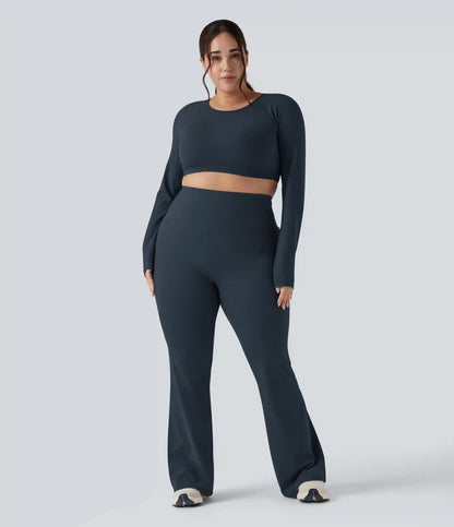 Halara UltraSculpt™ High Waisted Tummy Control Shaping Yoga Flare Plus Size Leggings