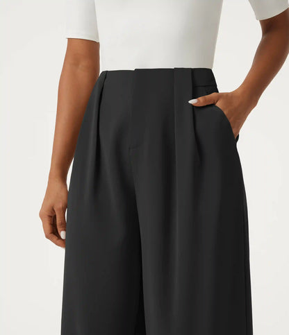 High Waisted Casual Bloomer Pants with Pockets