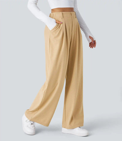 Halara Flex™ High Waisted Pocket Wide Leg Waffle Work Pants