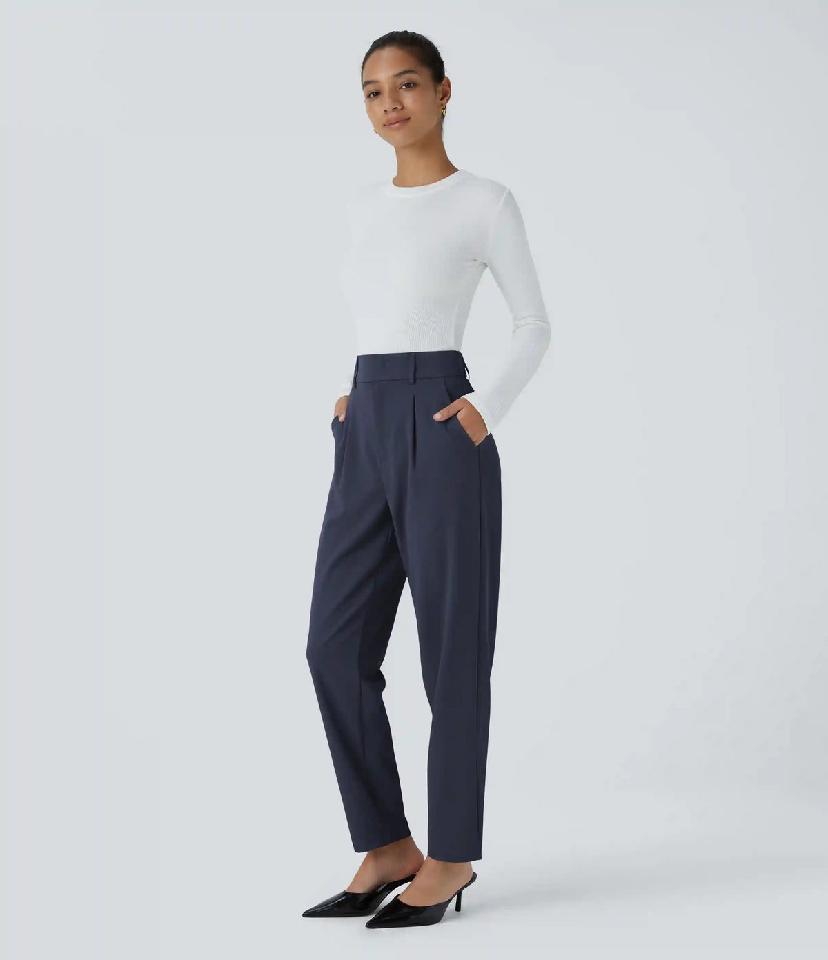 Halara Flex™ High Waisted Pocket Solid Work Tapered Pants