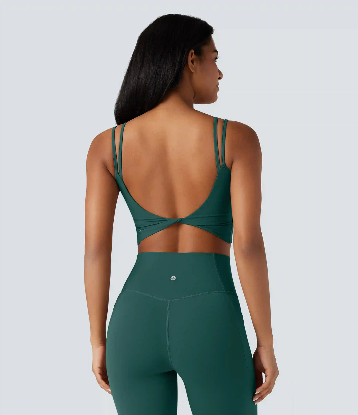 Halara UltraSculpt™ Double Straps Twisted Backless Cropped Yoga Tank Top