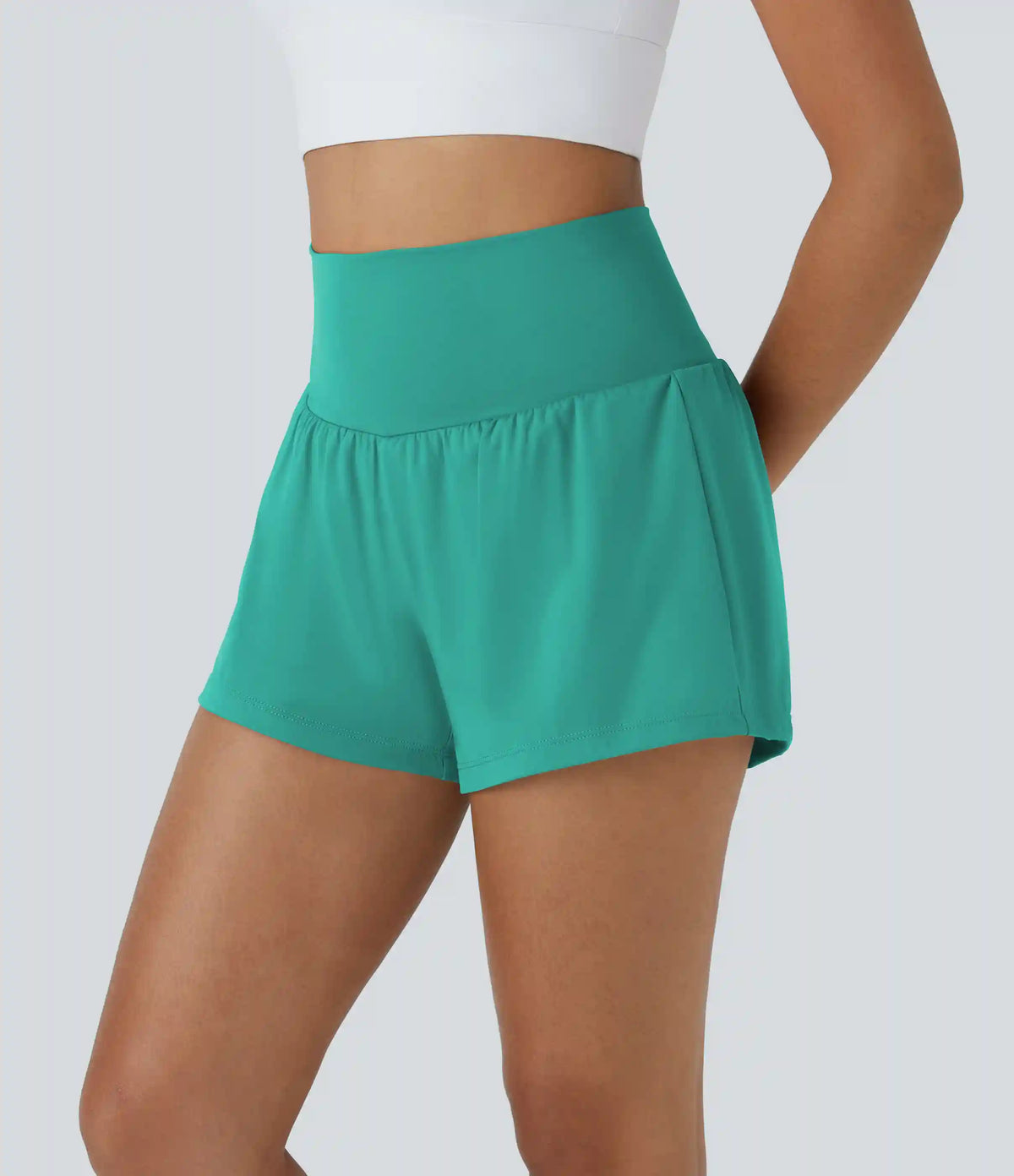 SoftlyZero™ Airy Super High Waisted 2-in-1 InstantCool Yoga Shorts with Pockets