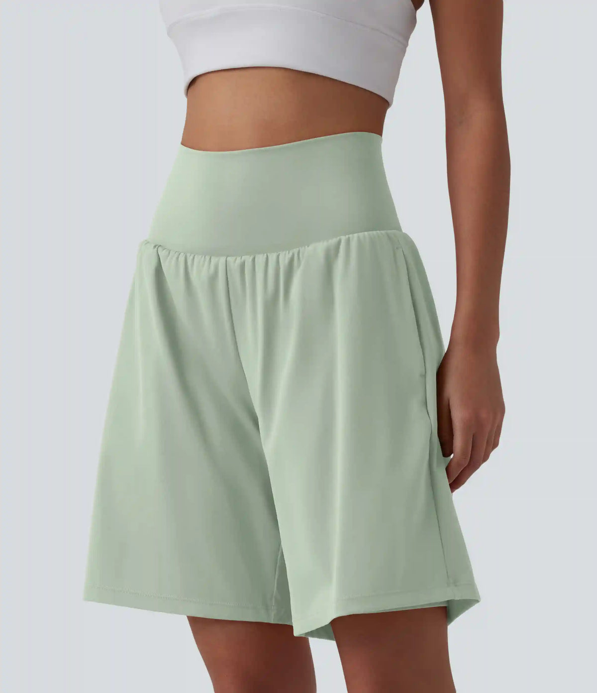 SoftlyZero™ Airy Super High Waisted 2-in-1 InstantCool Yoga Shorts 9" with Pockets