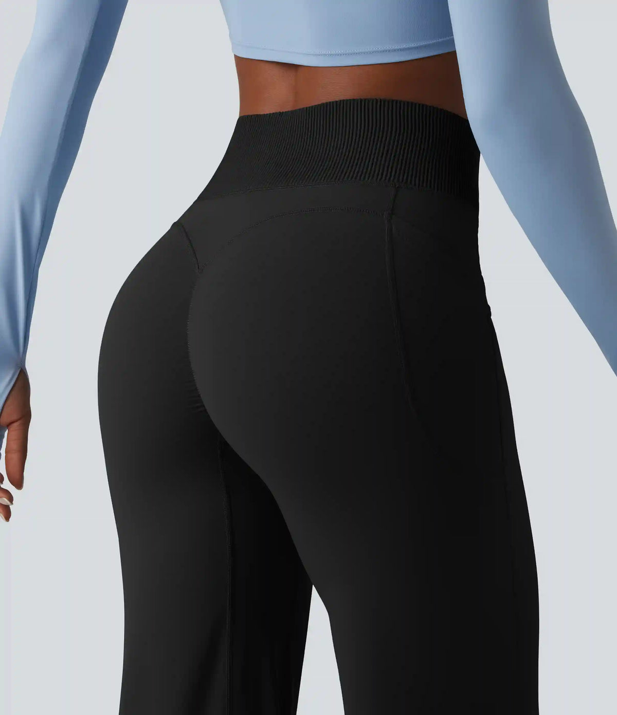 Halara UltraSculpt™ High-waisted Tummy Control Scrunch Yoga Straight-leg Pants with Pockets