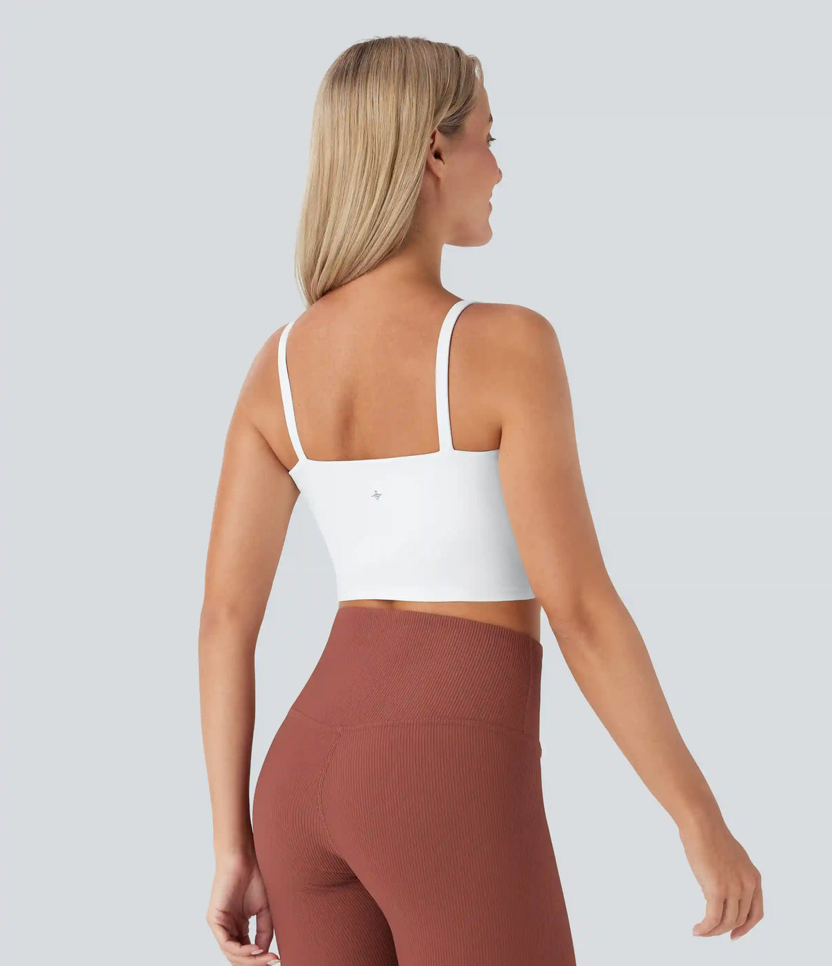 SoftlyZero™ Plush Basic Padded Cropped Low Support Running Cami Top DD-F Cups