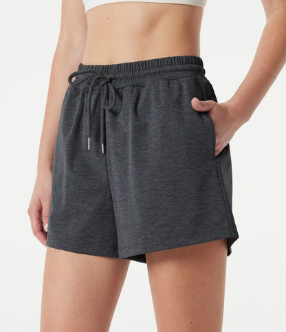 High Waisted Drawstring Quick Dry Workout Shorts 3'' with Pockets