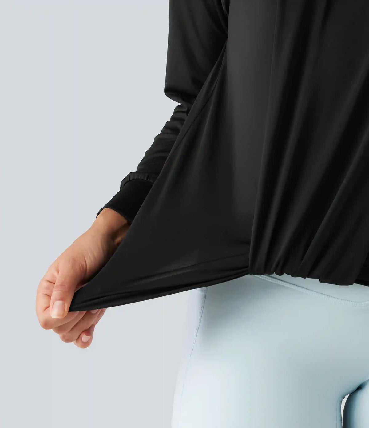 Long Sleeve Ruched Yoga Sports Top