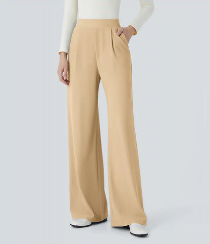 Halara Flex™ High Waisted Body Sculpt Waist-Slimming Pocket Wide Leg Micro Waffle Work Pants