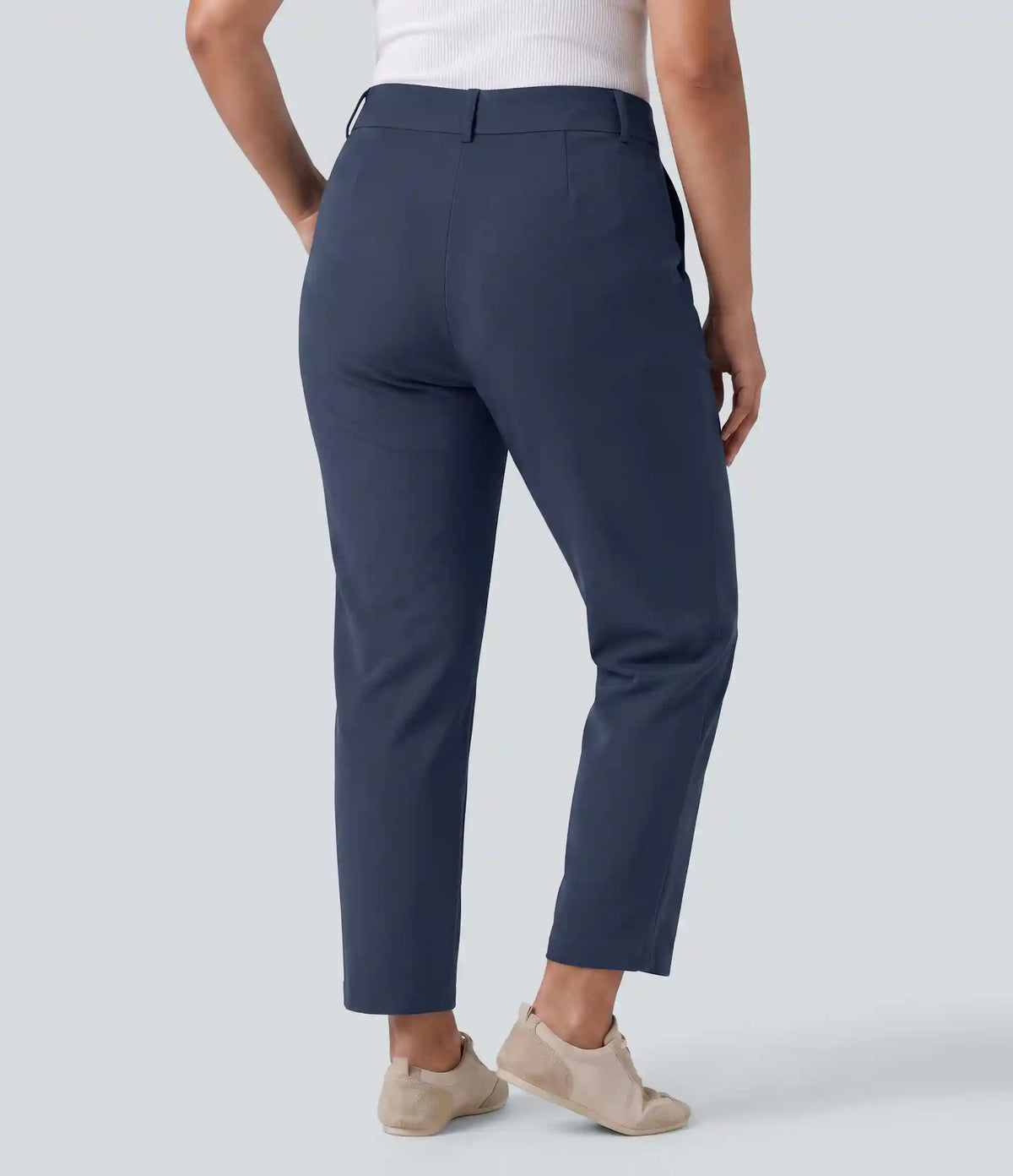 Plus Size Halara Flex™ High Waisted Tapered Waffle Work Pants with Pockets