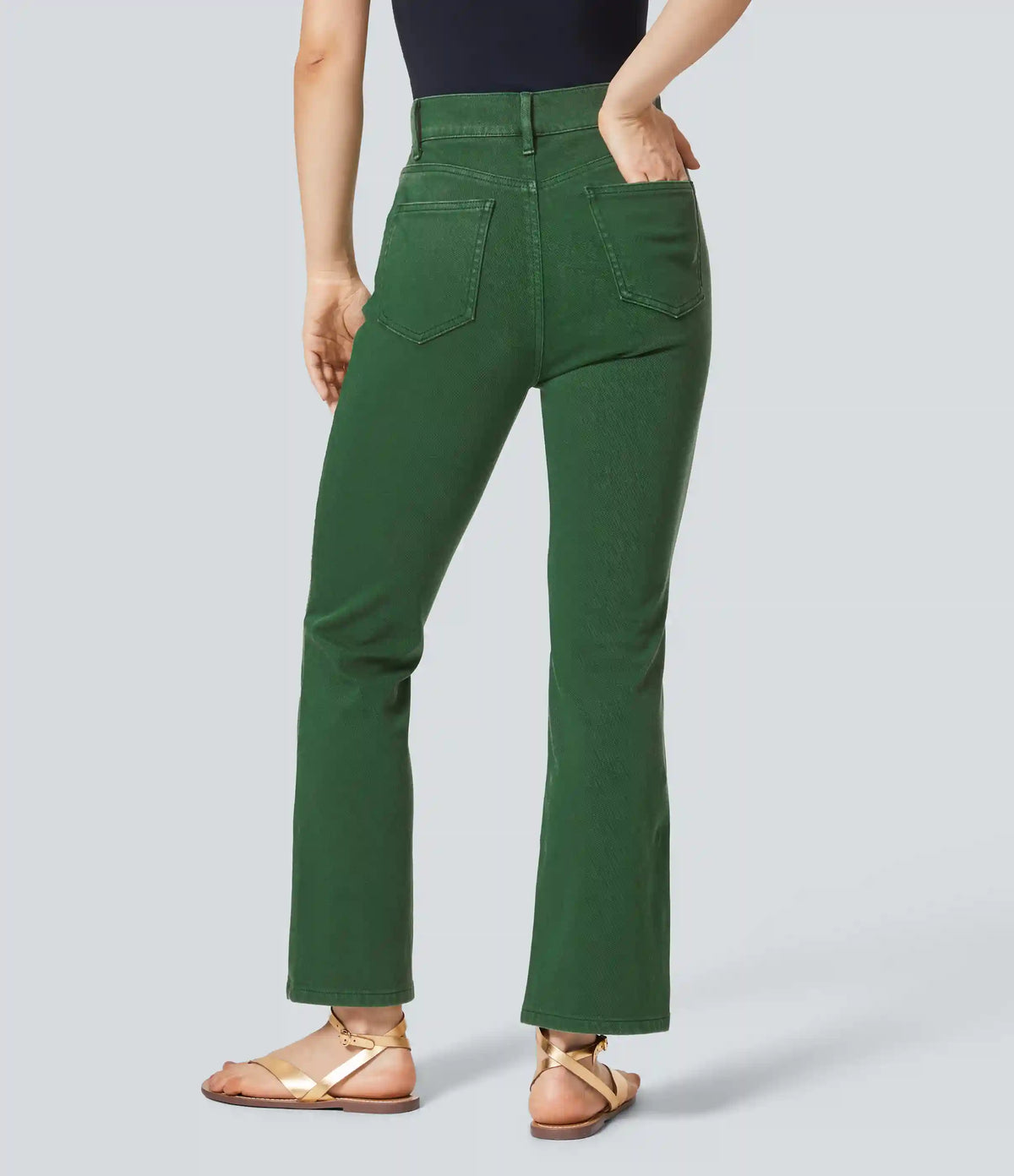 Halara Flex™ High Waisted Pockets Colorful Casual Bootcut Jeans