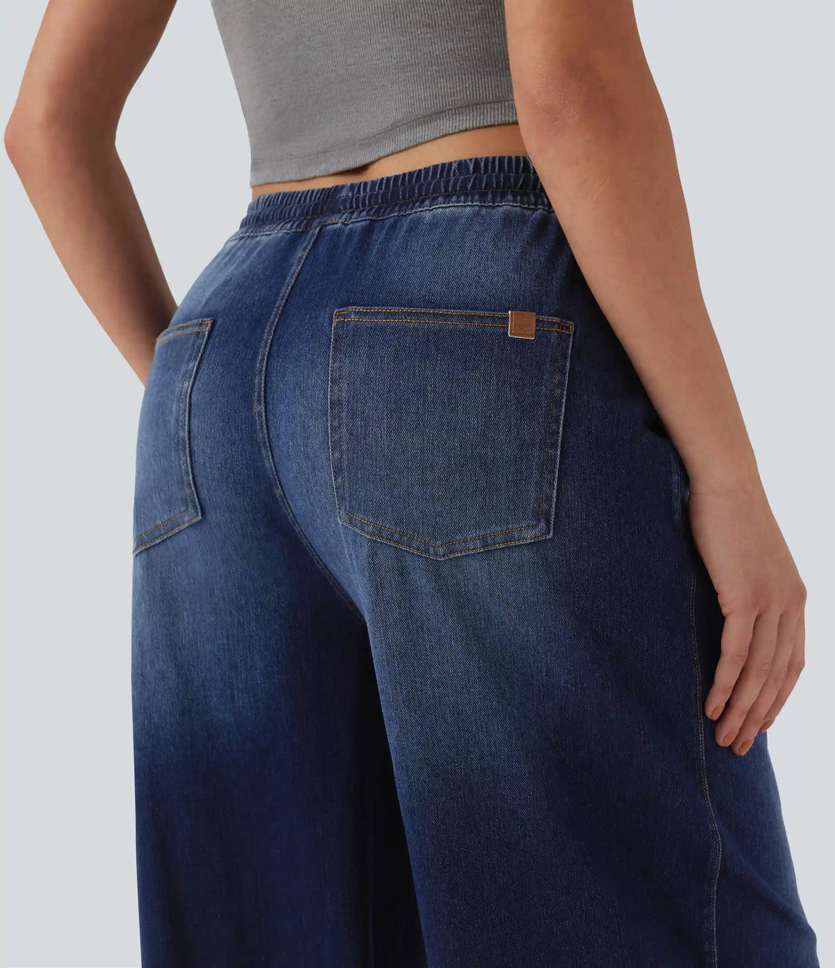 Halara Flex™ Mid Rise Drawstring Casual Sweatpants Jeans with Pockets