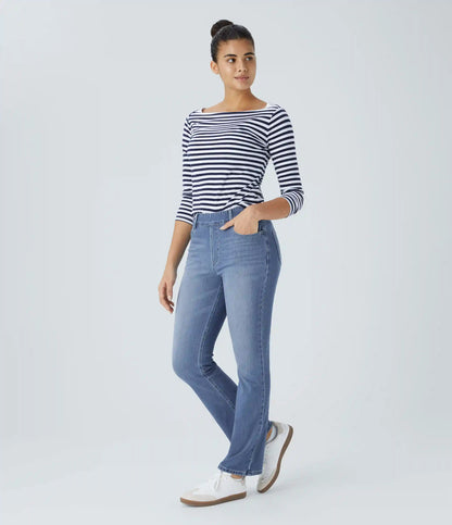Halara Flex™ High Waisted Pockets Washed Casual Bootcut Jeans