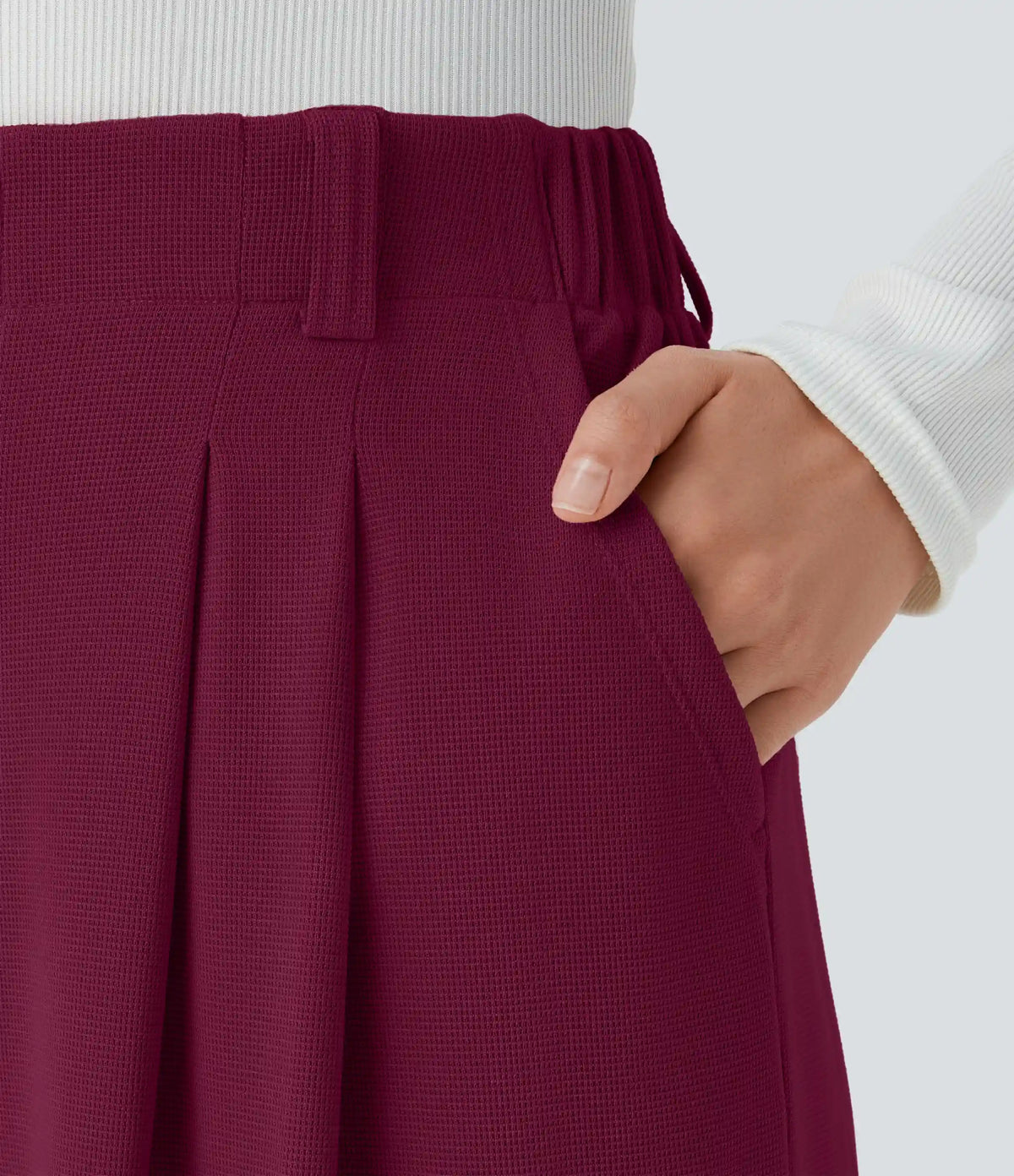 Halara Flex™ High Waisted Pocket Wide Leg Waffle Work Pants