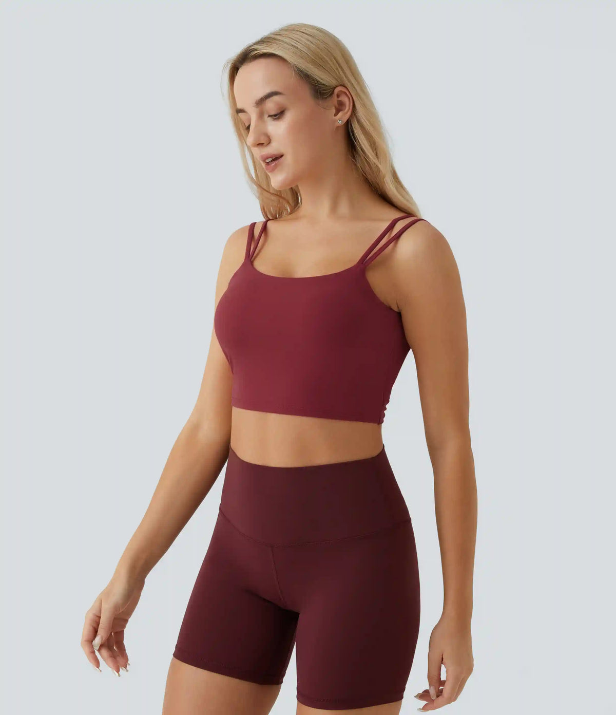 Double Straps Cropped Yoga Tank Top
