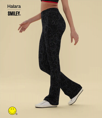 Halara X Smiley® Halara UltraSculpt™ High Waisted Scrunch Butt Lifting Tummy Control Bootcut Training Leggings with Pockets
